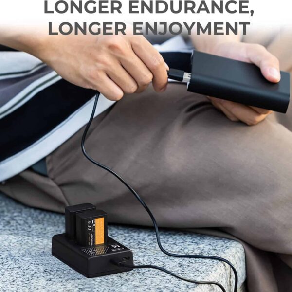 K&F Concept FW50 Battery Charger Dual Slot C-Type Quick Charger - image 7