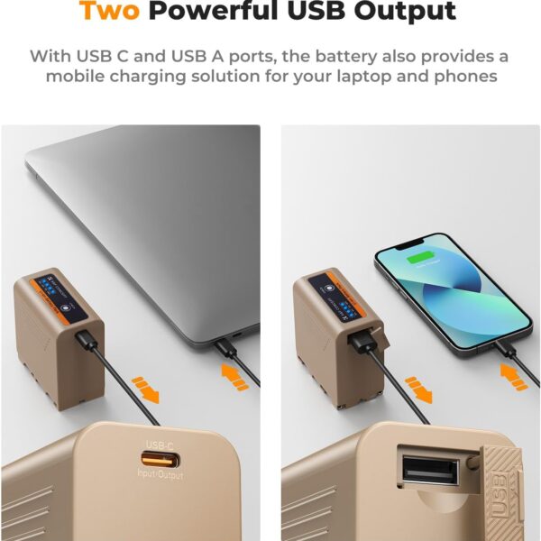 K&F Concept F970 Battery USB-C Fast Charging - image 5