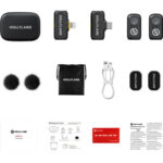 Hollyland LARK A1 Combo 2-Person Wireless Microphone System with USB-C and Lightning Connectors for Mobile Devices (Space Gray, 2.4 GHz) - Image 2