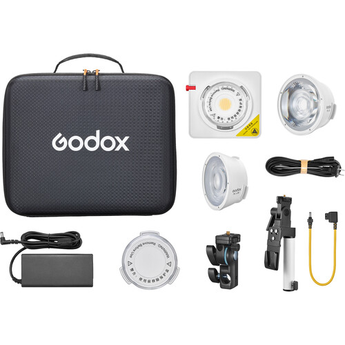 Godox-ML100Bi-Bi-Color-Portable-LED-Light-36°-Lens-V-Mount-Handgrip-Kit